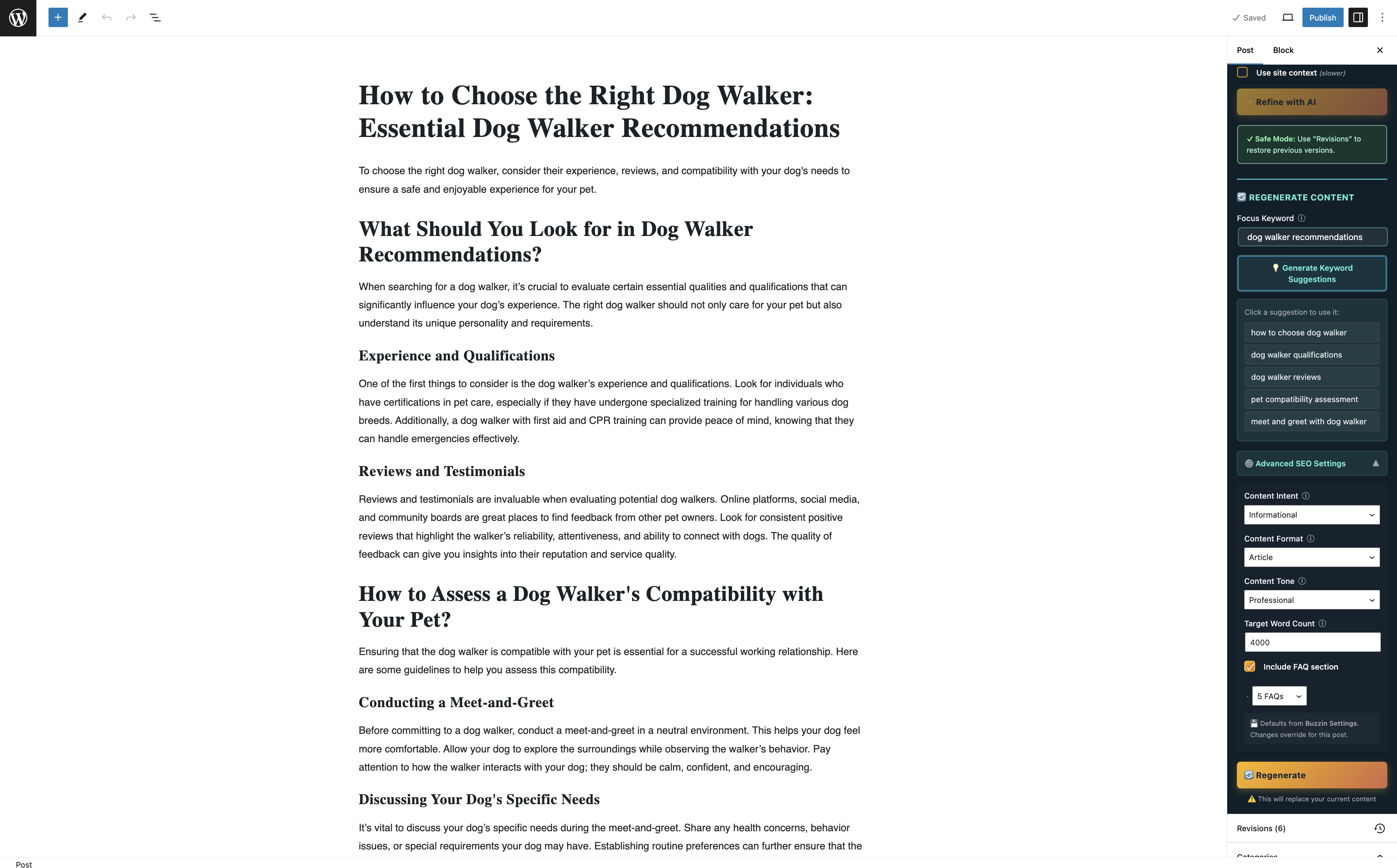 Advanced SEO Settings panel available in Pro plan